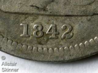 1842 O Small Date Seated Liberty Quarter VG+  