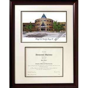 Chicago State University Graduate Framed Lithograph w/ Diploma Opening