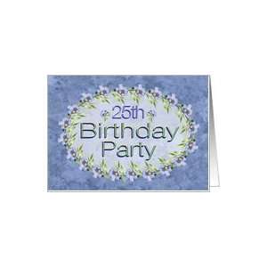  25th Birthday Party Invitations Lavender Flowers Card 