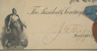 AMAZING 1888 OREGON DIPLOMA OF JOHN MINTO PIONEER  