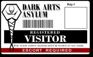 Dark Arts Asylum ID Card Batman id card cosplay costume  