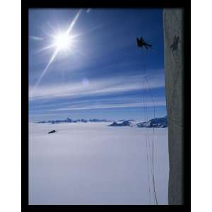   Ascending Sheer Rock Face, 8 x 10 Poster Print, Framed