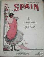 1924 Spain Isham Jones & Gus Kahn  