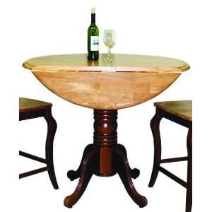   : Sunset Trading 42 Drop Leaf Cafe Table (Light Oak): Home & Kitchen
