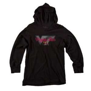  Virginia Tech VT Hokies Womens Black Hooded Tee: Sports 
