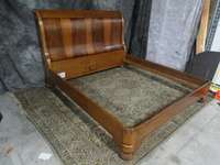 BEAUTIFUL MAHOGANY SIGNED BAKER KING SLEIGH BED AMAZING  