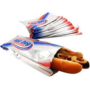  Hot Dog Foil Wrapper Bags Pack of 100