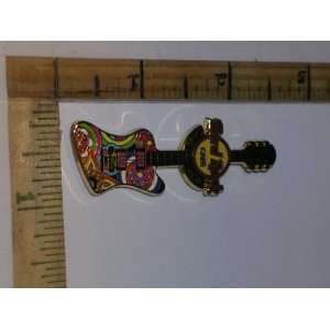 300 Limited Edition Hard Rock Cafe Guitar Pin, Rare Psychedelic Guitar 
