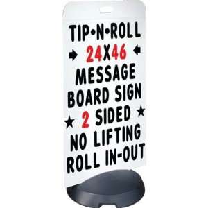   Tip N Roll Sidewalk Sign   Changeable Message Board: Office Products