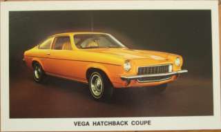 1973 Chrome Car AD PC: Chevrolet Vega Hatchback Coupe  