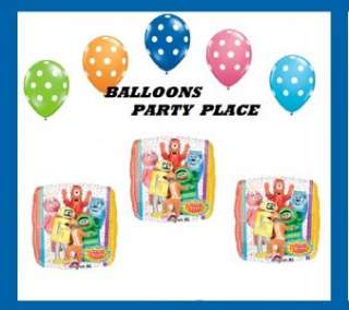 YO GABBA HAPPY BIRTHDAY dance party balloons POLKA DOTS Supplies 