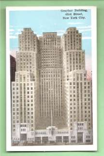 Postcard Graybar Building New York City  