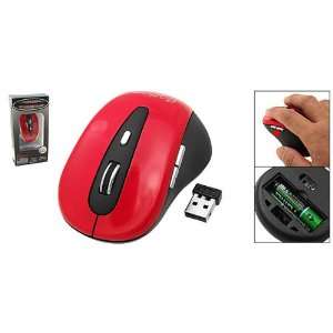   RF Wireless Laptop Desktop Wheel Optical Mouse Black Red: Electronics