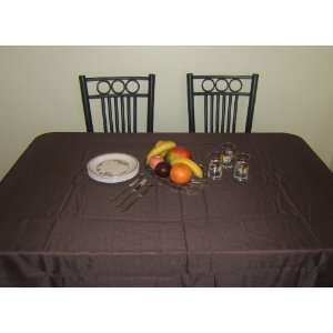 Benson Mills Basics 60 inch by 120 inch Chocolate Solid Tablecloth 