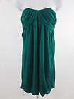 YIGAL Emerald Green Strapless Knee Length Dress Sz 0