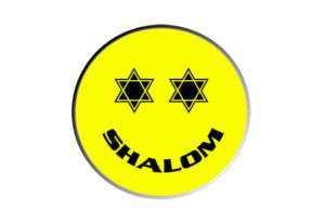 SHALOM smiley face Judaism/Yiddish/Jewish FUNNY T SHIRT  