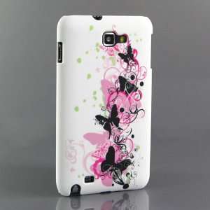  Black Butterfly Print Plastic Case For Samsung Galaxy Note 