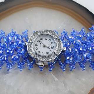Crystal wrist Watch Beads Bracelet 7 L2908  