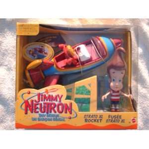   Jimmy Neutron Boy Genius with Strato XL Rocket Mattel Toys & Games
