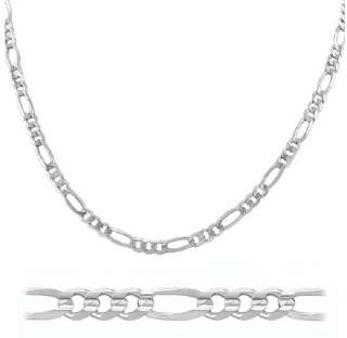   store categories 2 25 mm wide 22 inch figaro link chain 14k white gold