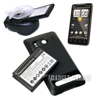   Battery w/ Back Cover Door w/ Universal Battery Charger For HTC Evo 4G