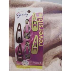  Goody Reversible Snap Clips 6 Count Colors Vary: Beauty