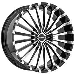 20 Inch Panther 911 Black Wheels Rims 5x115 +35 / Cadillac CTS DTS STS 