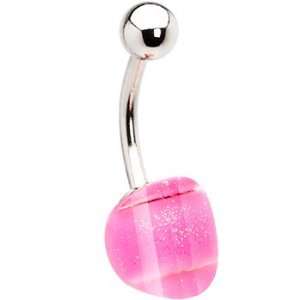  Pink Stardust Belly Ring Jewelry