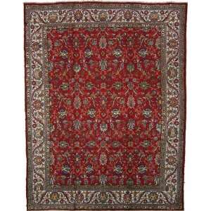  911 x 1211 Red Persian Hand Knotted Wool Tabriz Rug 