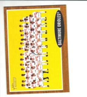 2011 Topps Heritage SP #476 Baltimore Orioles Team Card  