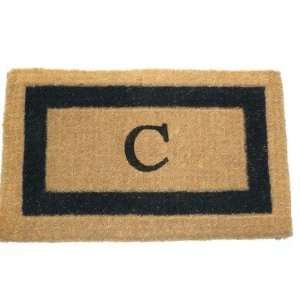   Border Monogram Golden Novelty Doormat Size 18 x 30, Letter Z