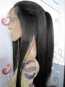 Yaki Straight _ Indian Remi Human Hair Wig _ Full Lace / Lace Front 