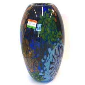    Murano art glass tall vase splash and swirl A86: Home & Kitchen