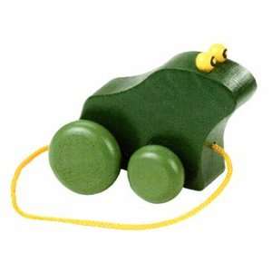  croak along frog Wooden pull toy: Toys & Games