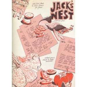  Jacks Nest Soul Food Restaurant Menu New York 1980s 