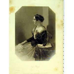   1841 Beautiful Portrait Miss Bligh Woman Fisher Print: Home & Kitchen