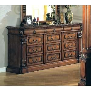   Montecito Collection Rich Chestnut Finish Wood Dresser: Home & Kitchen