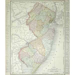  McNally 1895 Antique Map of New Jersey