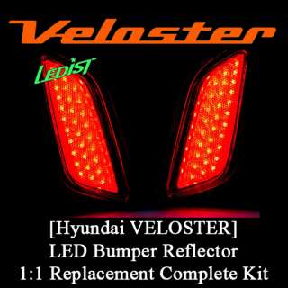 Hyundai VELOSTER]LED Bumper Reflector 11 Replacement Complete Kit 