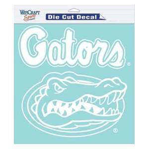    Florida Gators Die Cut Decal   8in x8in White: Sports & Outdoors