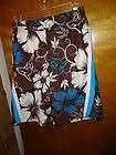 BOYS ZERO XPOSURE BROWN HAWIIAN BOARD SHORTS SWIMSUIT SIZE L 14/16