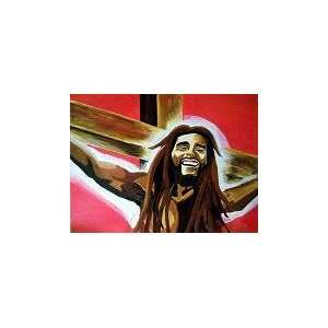 Black Jesus hand painted Large African Art: Home & Kitchen