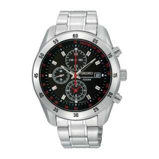 NEW SEIKO TACHYMETER 1/20sec CHRONO HARDLEX 330FT MENS WATCH LTD FREE 