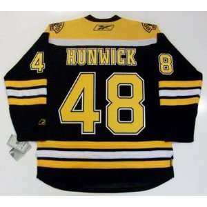   : Matt Hunwick Boston Bruins Home Jersey Real Rbk: Sports & Outdoors