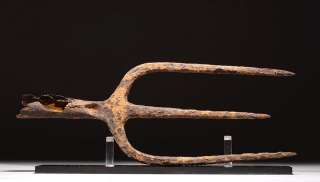 Ancient Roman Iron Trident  150 AD   Ex Kara Collection  