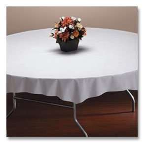  Hoffmaster 882 WOC White Linen Like Octy Round Tablecover 
