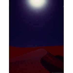 Moon over a Sand Dune National Geographic Collection Photographic 