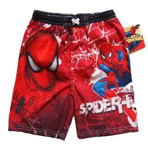  Marvel Spiderman Swim Trunks Bathing Suits Shorts Toddler 