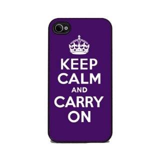 Keep Calm and Carry On   Purple iPhone 4 or 4s Cover by Insomniac Arts