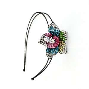Kate Marie Stylish Headband Rainbow Floral Ornament Embellished with 